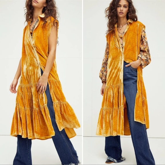 NWT Free People On My Mind Velvet Maxi Top - Picture 11 of 13